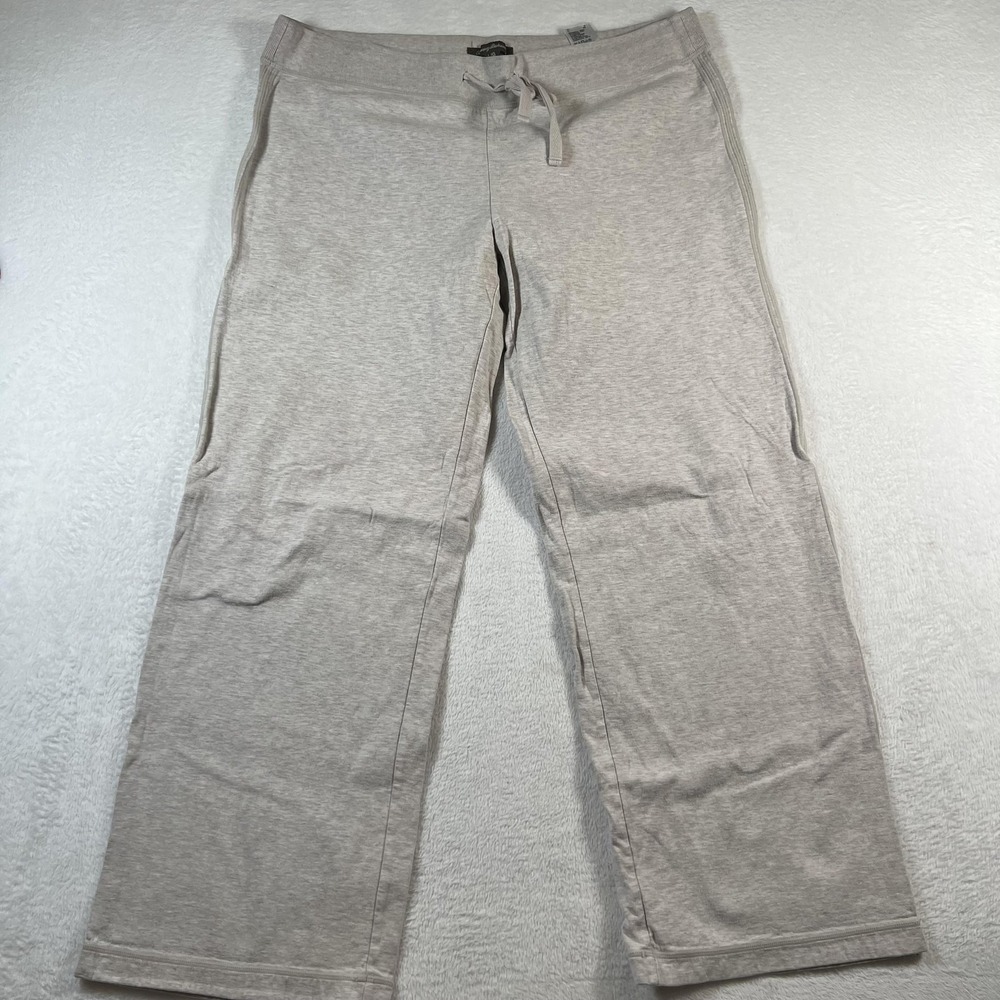 Tommy Bahama Pants Womens Large Gray Jersey Lounge Drawstring Cotton Nylon